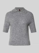 Stefanel Strickpullover aus Woll-Mix mit Polokragen und 1/2-Arm in Mit...
