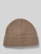 MCNEAL Beanie aus Wolle-Kaschmir-Mix in Taupe Melange, Größe 1