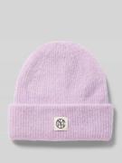 MSCH Copenhagen Beanie mit Alpaka-Anteil und Label-Patch in Flieder, G...