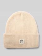 MSCH Copenhagen Beanie mit Alpaka-Anteil und Label-Patch in Offwhite M...