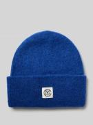 MSCH Copenhagen Beanie mit Alpaka-Anteil und Label-Patch in Royal Mela...