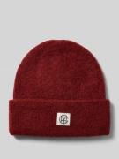 MSCH Copenhagen Beanie mit Alpaka-Anteil und Label-Patch in Bordeaux, ...