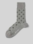 Burlington Socken im Allover-Look Modell 'CHRISTMAS TREE' in Mittelgra...