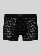 Emporio Armani Trunks mit Logo-Muster in Black, Größe L