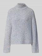 Jake*s Casual Strickpullover mit Stehkragen in Lavender, Größe L