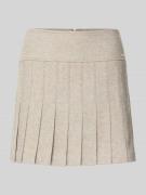 ARMANI EXCHANGE Faltenrock mit Label-Detail in Mittelbraun, Größe 34