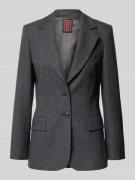 Stefanel Regular Fit Blazer mit Pattentaschen in Mittelgrau, Größe 38