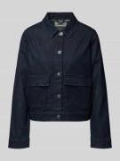 s.Oliver RED LABEL Boxy Fit Hemdjacke aus Denim in Jeansblau, Größe 34