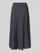 Stefanel Faltenrock mit seitlichem Reißverschluss in Dunkelgrau Melang...