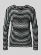 s.Oliver BLACK LABEL Regular Fit Langarmshirt mit Strukturmuster in Bl...