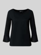 s.Oliver BLACK LABEL Relaxed Fit Langarmshirt aus Viskose-Mix in Black...