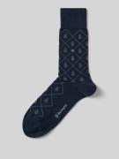 Burlington Socken im Allover-Look Modell 'CHRISTMAS TREE' in Dunkelbla...