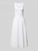 Gant Midikleid mit Rundhalsausschnitt und breiten Trägern in Weiss, Gr...