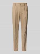 s.Oliver BLACK LABEL Slim Fit Anzughose mit elastischem Bund in Camel,...