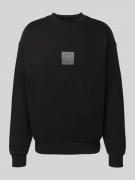 HUGO Sweatshirt mit Label-Print Modell 'Split Hugo' in Black, Größe XX...