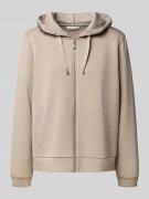 Tom Tailor Regular Fit Sweatjacke mit Viskose-Anteil in Taupe, Größe M