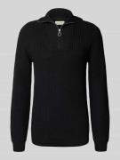 Blend Troyer mit Label-Detail Modell 'DENO' in Black, Größe 3XL