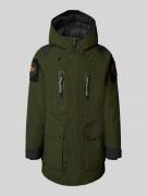 SAVE THE DUCK Parka mit Logo-Patch Modell 'Kailash' in Oliv, Größe L