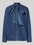 Smith and Soul Jeansbluse mit Schluppe und Knopfleiste in Jeansblau, G...