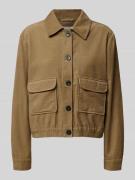 More & More Blouson mit aufgesetzten Pattentaschen in Khaki, Größe 36