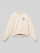 Garcia Sweatshirt mit gerippten Abschlüssen in Ecru, Größe 152