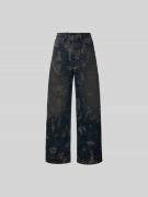 Diesel Wide Fit Jeans im Used-Look in Dunkelgrau, Größe 24