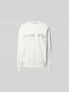 Anine Bing Regular Sweatshirt mit Logo-Print in Ecru, Größe M