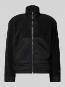 adidas Originals Teddyjacke mit Logo-Stitching in Black, Größe L