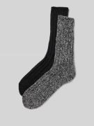 Snocks Socken mit Woll-Anteil im 2er-Pack in Dunkelgrau Melange, Größe...