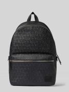 HUGO Rucksack mit Allover-Label-Muster Modell 'ETHON2.0HI' in Black, G...