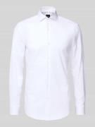 BOSS Slim Fit Businesshemd aus Baumwoll-Mix Modell 'HANK' in Weiss, Gr...