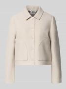 comma Regular Fit Blazer aus Viskose-Wolle-Mix in Offwhite, Größe 34