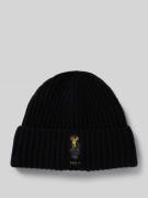 Polo Ralph Lauren Beanie mit Label-Stitching in Black, Größe 1