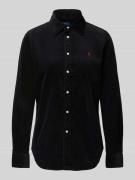 Polo Ralph Lauren Slim Fit Hemdbluse aus Cord mit Label-Stitching in B...