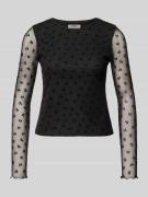 Only Regular Fit Langarmshirt mit semitransparentem Arm Modell 'SIENA'...