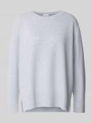 comma Strickpullover aus Viskose-Mix mit Rundhalsausschnitt in Hellgra...