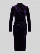 Lauren Ralph Lauren Midikleid aus Samt mit Raffungen Modell 'FELRAD' i...