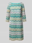 Betty Barclay Knielanges Kleid mit Strukturmuster in Oliv, Größe 42