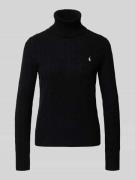 Polo Ralph Lauren Slim Fit Rollkragenpullover mit Label-Stitching in B...