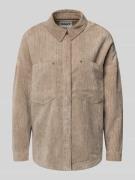 Only Loose Fit Hemdbluse mit Brusttaschen Modell 'JANINE-RAI' in Sand,...