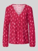 Tom Tailor Loose Fit Langarmshirt aus Viskose-Mix in Rot, Größe L