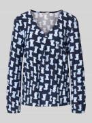 Tom Tailor Loose Fit Langarmshirt aus Viskose-Mix in Blau, Größe L