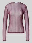 Vila Longsleeve in semitransparentem Design Modell 'TURNO' in Pflaume,...