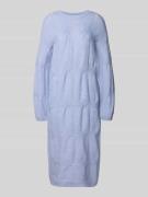 Pieces Relaxed Fit Strickkleid mit Woll-Anteil Modell 'JENNA' in Hellb...