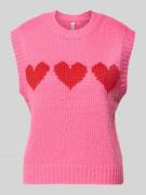 Pieces Regular Fit Pullunder aus grobem Strick Modell 'JOVE' in Pink M...