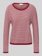 Tom Tailor Regular Fit Strickpullover aus reiner Baumwolle in Rot, Grö...