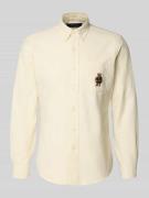 Polo Ralph Lauren Custom Fit Freizeithemd mit Motiv-Stitching in Offwh...