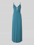 V.M. Abendkleid mit Herz-Ausschnitt in Hellblau, Größe 36