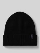 MCNEAL Strickmütze aus Viskose-Mix in Ripp-Optik in Black, Größe 1