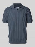 JAKE*S STUDIO MEN Regular Fit Poloshirt mit Strukturmuster in Rauchbla...